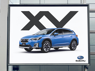 XV Ad ad auto blue brand car emblem initials logo minimal monogram suv thick lines v x xv
