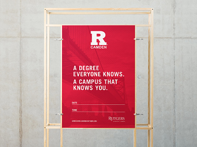 Visit Poster college halftone poster promotion red university