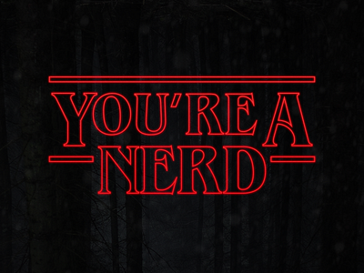 Stranger Nerd creepy glow horror nerd red sci fi stranger things strangerthings stroke