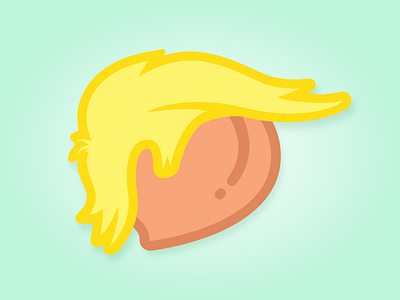 Trump Peach butt hair impeach impeachment mint peach political politics president trump