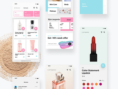 UX/UI Beauty App app design beauty ui ux