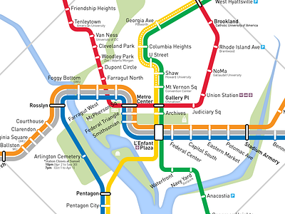 Washington Metro Map map subway transit washington