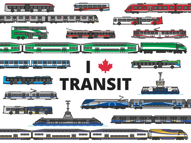 I Love Canadian Transit montreal vancouver toronto ferry train bus subway transportation public transit canada