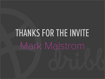 Thanks Mark Malstrom!