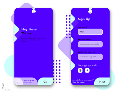 App Sign Up Page - DailyUI 001