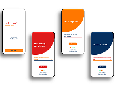 Wallpaper App Onboarding app clean design minimal onboarding onboarding ui shapes ui vector wallpaperapp