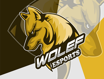 WOLEF ESPORTS branding design esports logo gaming icon illustration lettering logo mascotlogo vector