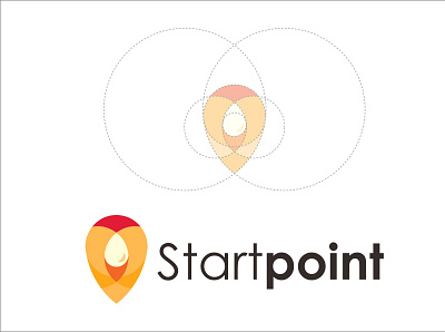 STARTPOINT branding design flat icon lettering logo minimal vector