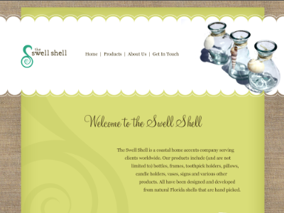 The Swell Shell redesign web design