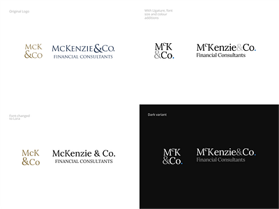 McKenzie & Co. Financial Consultants branding design logo typography