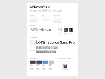 McKenzie & Co Brand poster branding design logo typography