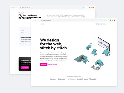 Seam 2020 branding design typography web design