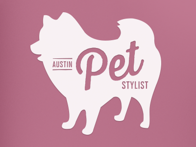 Austin Pet Stylist logo austin dog logo pomeranian solano gothic stylist thirsty rough