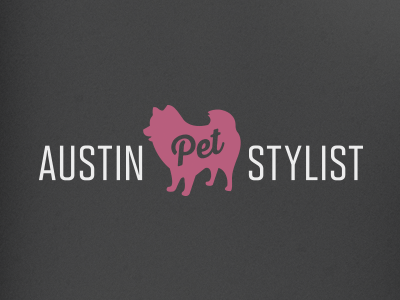 Austin Pet Stylist main logo austin dog logo pomeranian solano gothic stylist thirsty rough