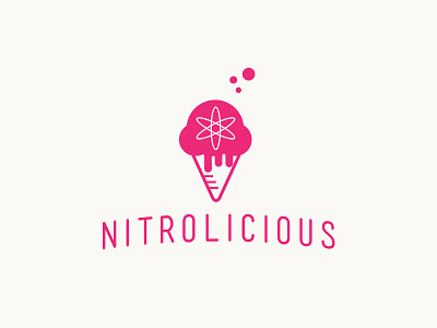 Nitrolicious ice cream lab logo nitrogen