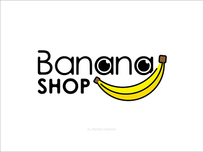 Bananashop Logo design banana logo design