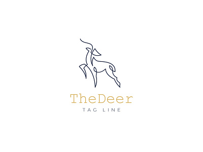 The Deer branding deer deer logo linelogo logo logodesign minimal minimalist logo