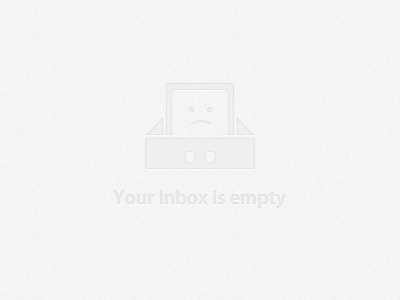 Sad empty inbox box default empty icon inbox missing monochromatic sad