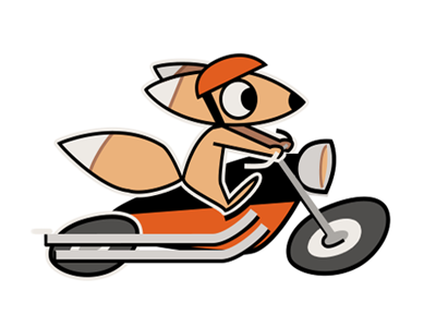 Fox on the Go fox illustration vector