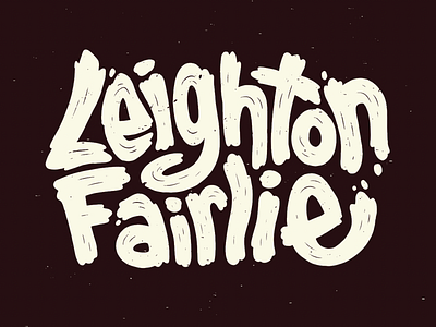 Leighton Fairlie drawing illustrated type illustration logo new zealand sketchbook type art