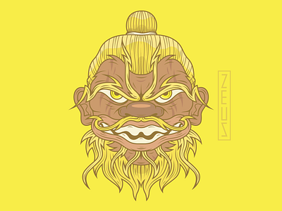 Zeus character illustration vector