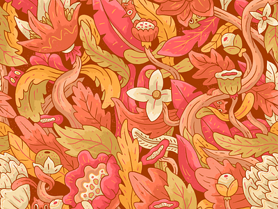 Garden autum floral illustration illustration pattern sketchbook
