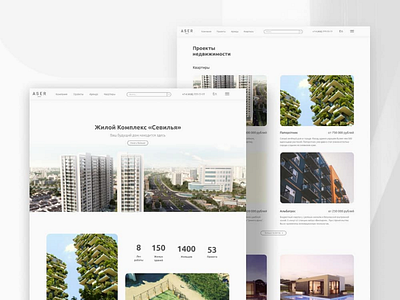 ASER Group branding building design developer minimalist mobile ui ux web