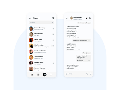 Messenger (Light Theme ) app design app ui chat bot dashboard ui interface light theme messaging messenger message app web