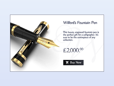 Luxury Fountain Pen Product Card classy elegant pen premium product card sharp shift nudge