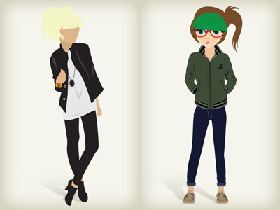 Cool Girls characters fashion girls illustration trendy