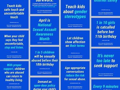 Sexual Assault Awareness Month (SAAM) campaign awareness educate kids empower kids non profit prevention protect kids saam sexual assault awareness month