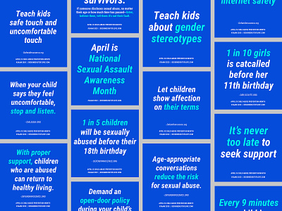 Sexual Assault Awareness Month (SAAM) campaign awareness educate kids empower kids non profit prevention protect kids saam sexual assault awareness month