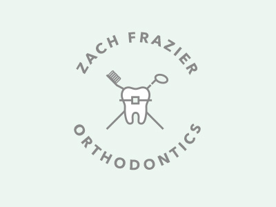 Orthodontics Logo dentist dentistry logo design orthodontics zach frazier