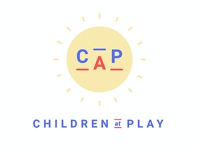 CAP / Children At Play Daycare Logo branding cap childcare children at play daycare kids logo