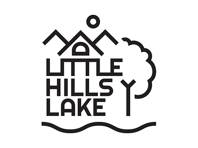 Little Hills Lake Logo bold lake lake house logo