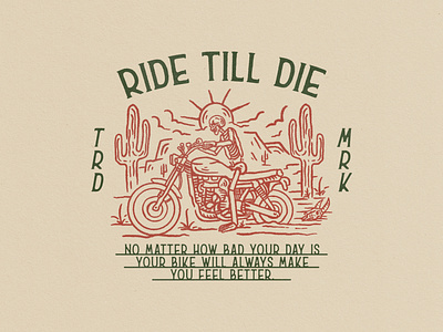 RIDE apparel design clothingbrand illustration motorcycle rider supplyanddesign vintage design