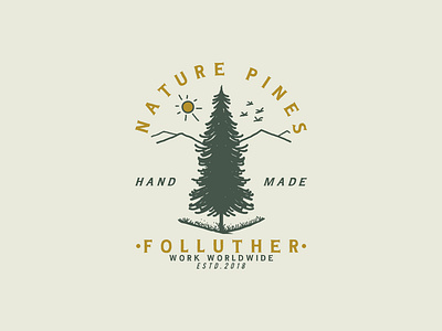 NATURE PINES adventuredesign apparel apparel design branding clothing design clothingbrand design illustration logo merch merch design outdoorapparel supplyanddesign vintage art vintage design