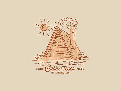 CABIN FEVER adventuredesign apparel apparel design badge logo badgedesign branding clothing design clothingbrand design illustration logo merch merch design outdoorapparel supplyanddesign vintage art vintage design