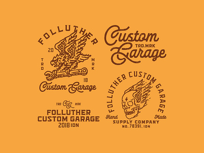 CUSTOM GARAGE apparel apparel design brand clothing design clothingbrand design garage illustration merch merch design motorcycle art motorcyle streetwear supplyanddesign vintage design