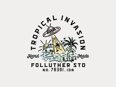 TROPICAL INVASION apparel apparel design badgedesign brand branding clothing design clothingbrand custom art design illustration logo merch merch design outdoorapparel supplyanddesign surf vector vintage art vintage design