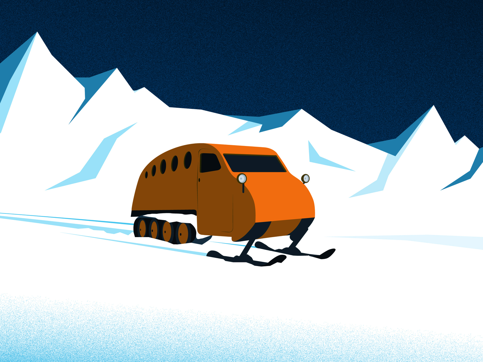 Old snowmobile by Norman Keinast on Dribbble