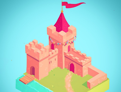 castle tile character cute illustration procreate app