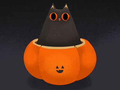 Happy Halloween cartoon character cute graphic design halloween illustration procreate app