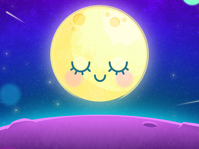 Make Waves cartoon character cute moon