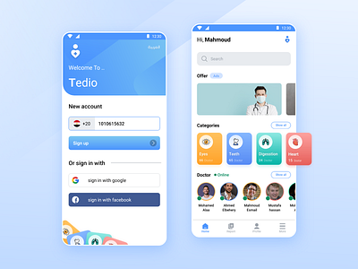 Tedio app app doctor illustration medical product ui ui design uidesign uiux ux design uxdesign