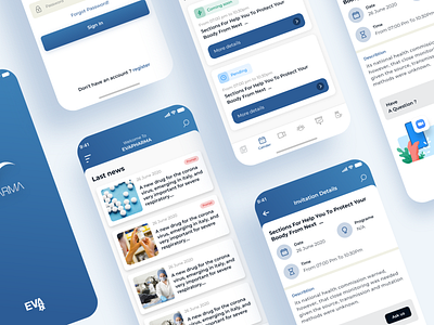 EVAPHARMA app illustration ios product ui ui design uidesign uiux ux design uxdesign