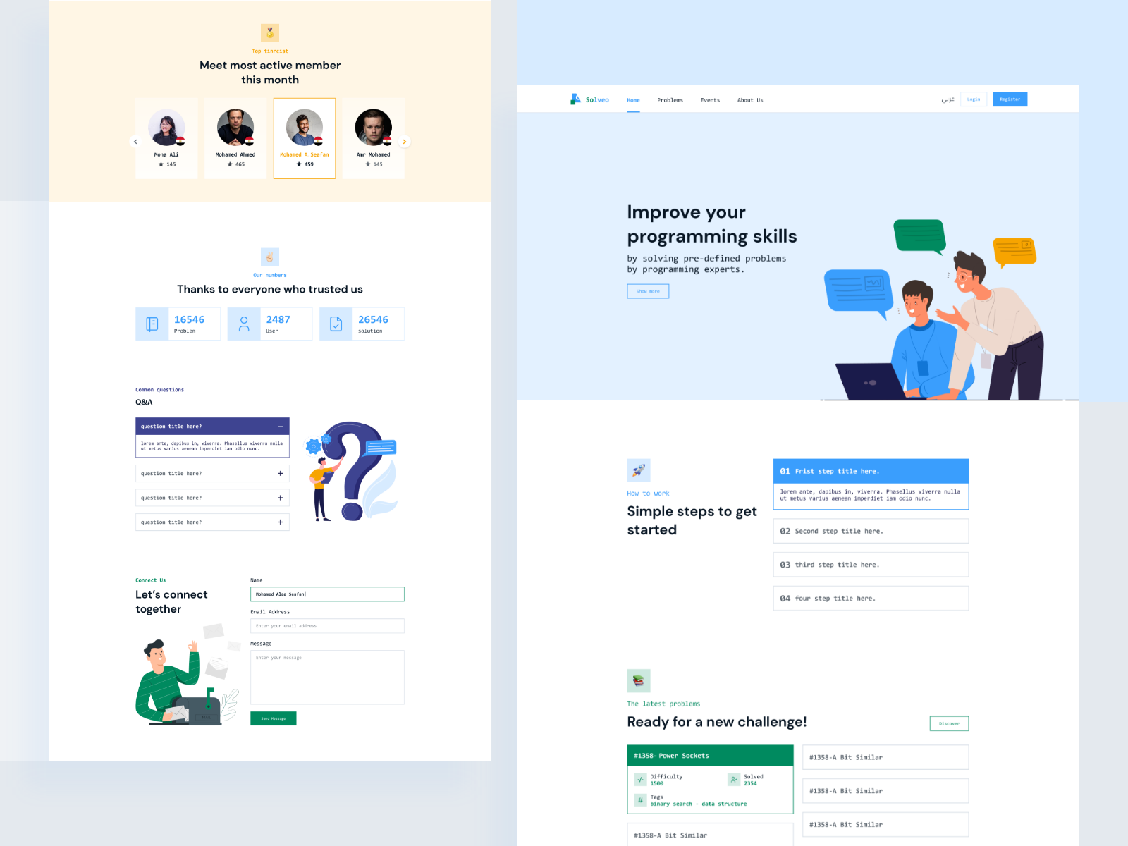 Solveo Web by Mohamed Seafan on Dribbble