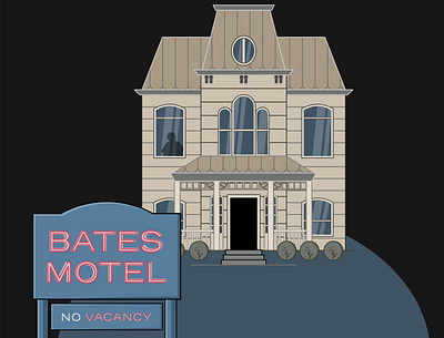 The Bates Residence design graphic design illustration vector
