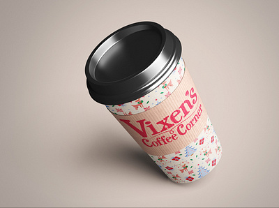 Vixen's Coffee Corner branding design graphic design illustration logo typography vector