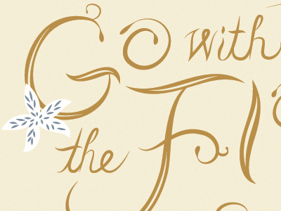 go with the flow lettering